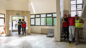 Diyarbakır Büyükşehir Belediyesi binası afet senaryosuyla hareketlendi Ekipler tam not
