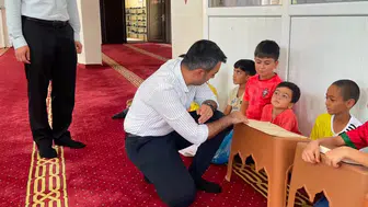 Dicle'de yaz dönemi Kur'an eğitimi Kaymakam Atış minik öğrencilerle buluştu
