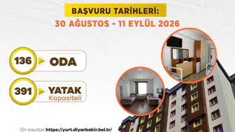 Diyarbakır'da öğrencilere müjde: 391 yataklı kız misafirhanesi için başvurular başladı