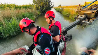Silvan'da su kanalına düşen araçtan sağ kurtarıldı Ekipler seferber oldu