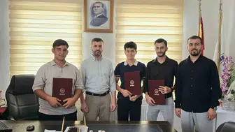 Çermik Müftülüğü eğitimlerini başarıyla bitiren 5 hafız için tören düzenledi