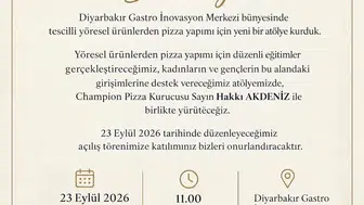 Diyarbakır'da yöresel lezzetler pizza ile buluşuyor: Hakkı Akdeniz'in rehberliğinde yeni atölye
