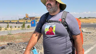 Diyarbakır'da Narin Güran'ın babası Arif Güran'dan Ankara'ya adalet yürüyüşü
