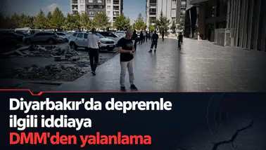 Deprem sonrası Diyarbakır'da zeminde göçük iddiasına DMM'den yalanlama geldi