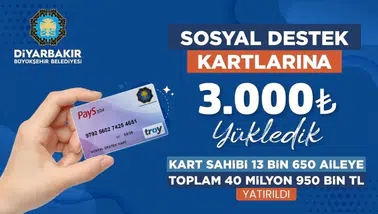 Diyarbakır'da 13 bin 650 kişinin hesabına 3'er bin TL yatırıldı