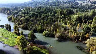 UNESCO mirası Hevsel Bahçeleri'nde sonbahar şöleni: Renk cümbüşü havadan görüntülendi