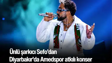 Diyarbakır'da konser veren Sefo'dan anlamlı hareket: Amedspor atkısıyla coşturdu
