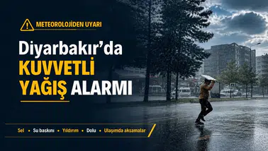 Diyarbakır'da kuvvetli yağış alarmı: Meteoroloji'den toz taşınımı uyarısı