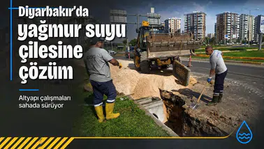 Diyarbakır'da yağmur suyu çilesine çözüm: Mahabad Bulvarı'na 120 metre yeni hat