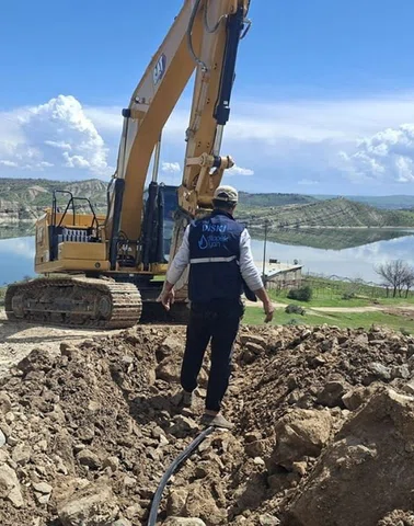 Diyarbakır'ın ilçesine 2 bin 300 metrelik içme suyu hattı