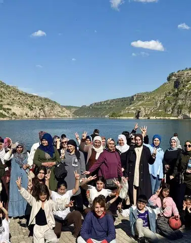 Diyarbakır Sur'da yaşayan kadınlar Eğil'in tadını çıkardı
