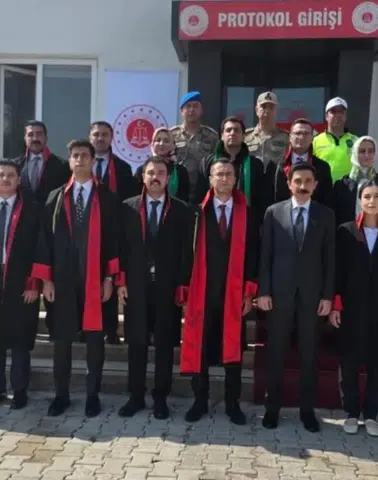 Ergani'de yeni adli yıl başladı: Kaymakam Yalçın, Başsavcı Gül ve adliye çalışanları buluştu