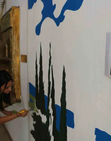 Diyarbakır Güzel Sanatlar Lisesi'nde tuvalden duvara sanatsal dönüşüm