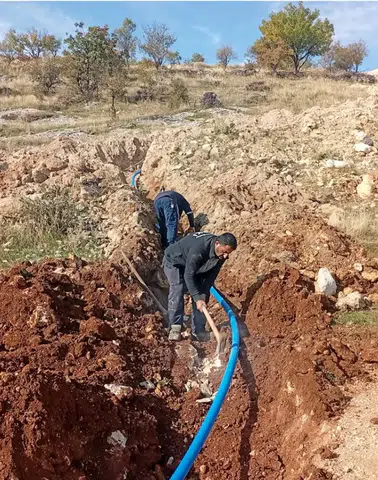 Diyarbakır'ın ilçesinde yeni yerleşim yerleri suya kavuştu: 300 metrelik çalışma bitti