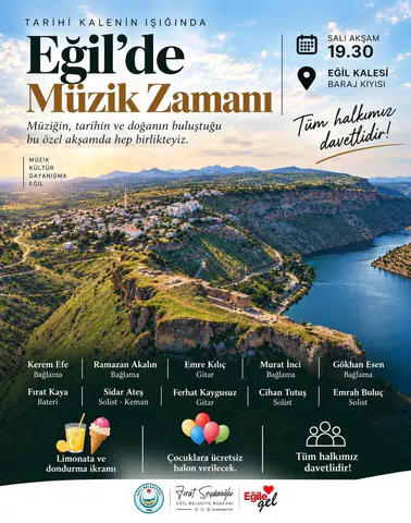 Diyarbakır Eğil'de müzik şöleni heyecanı: Kale kıyısında unutulmaz bir akşam
