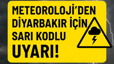 Diyarbakır için sarı kodlu uyarı: Gök gürültülü sağanak yağış bekleniyor