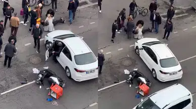 Diyarbakır’da otomobil ile kurye çarpıştı: 1 kişi yaralandı