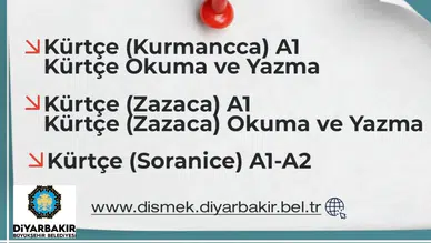 Diyarbakır’da ücretsiz Kürtçe kursları başlıyor: Üç seçenekten biri tercih edilebilir