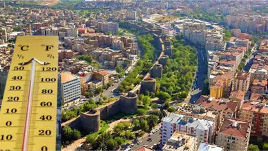 Diyarbakır'da ateşten günler: En sıcak ilçesi diğerlerine fark atıyor