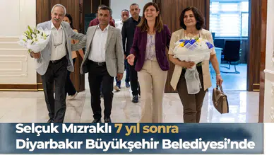 7 yıl sonra ilk kez: Selçuk Mızraklı, Diyarbakır Büyükşehir Belediyesi'nde ağırlandı