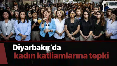 Diyarbakır'da kadın katliamları protesto edildi: "Kadınlar yaşamak istiyor"