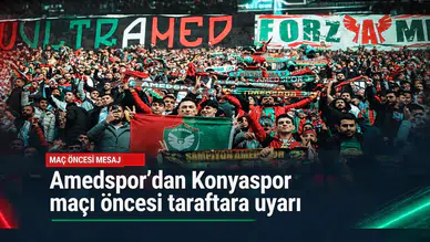 Amedspor'dan Konyaspor maçı öncesi taraftara uyarı: Stat kuralları hatırlatıldı