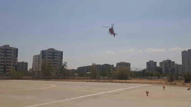 Havuza düşen yaşlı adam helikopterle hastaneye kaldırıldı