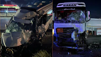 Diyarbakır’da minibüsle tanker kafa kafaya çarpıştı: 1’i ağır 2 yaralı