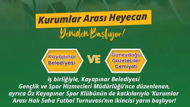 Diyarbakır'da futbol heyecanı başlıyor: Kurumlar arası turnuvada ilk düdük yarın