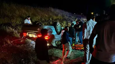 Bingöl-Diyarbakır yolunda feci kaza: Otomobil takla attı, yaralı var