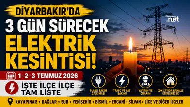 Diyarbakır'da 3 gün sürecek elektrik kesintisi: İşte ilçe ilçe tam liste