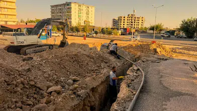 Silvan'daki kavşak projesi için eş zamanlı çalışma: Altyapı hazır hale getirildi