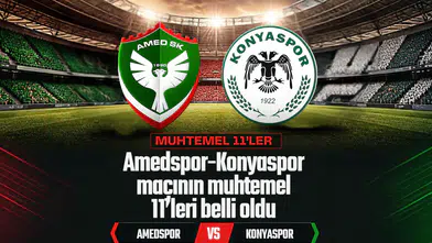 Amedspor Konyaspor maçının muhtemel 11'leri netleşti: Sürpriz seçimler var