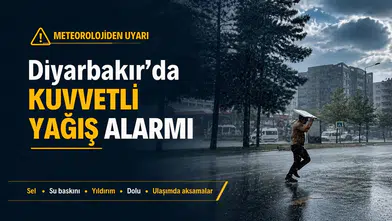 Diyarbakır'da kuvvetli yağış alarmı: Meteoroloji'den toz taşınımı uyarısı