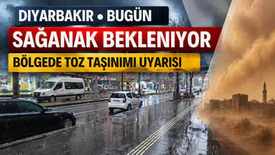 Diyarbakır'da bugün yağışlı hava etkili olacak: Toz taşınımı uyarısı da geldi