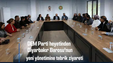DEM Parti heyetinden Diyarbakır Barosu'nun yeni yönetimine tebrik ziyareti