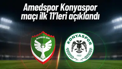 Amedspor Konyaspor maçının ilk 11'leri açıklandı: Hasi'den şaşırtan tercihler