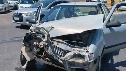 Diyarbakır'ın Çınar ilçesinde trafik kazası Çevre yolunda çarpışan araçta bir kişi