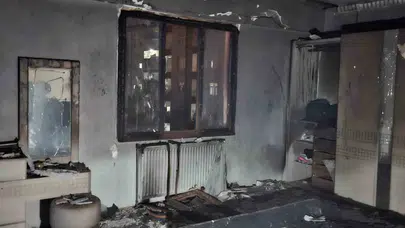 Diclekent'teki bir apartmanda korku dolu anlar Yangında mahsur kalan kadınlar kurtarıldı