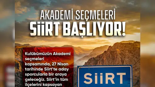 Amedspor Akademi'nin Siirt seçmelerinde tarih netleşti