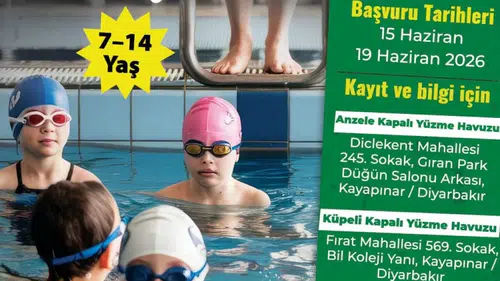 Diyarbakır'da çocuklara müjdeli haber: Ücretsiz yüzme kursları başlıyor