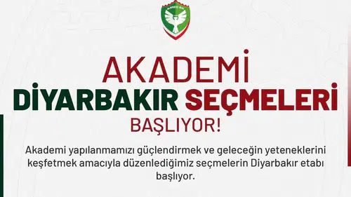 Amedspor'un Diyarbakır'daki yetenek avı için tarih belli oldu: Kulüp resmen duyurdu