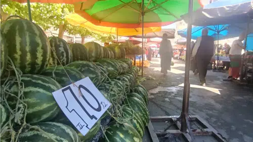 Diyarbakır pazarında karpuz savaşları: Fiyatlar 10 TL'ye düştü, vatandaşın yüzü güldü