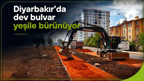 Diyarbakır'da dev bulvar yeşile bürünüyor: Bin 200 ağaç dikilecek