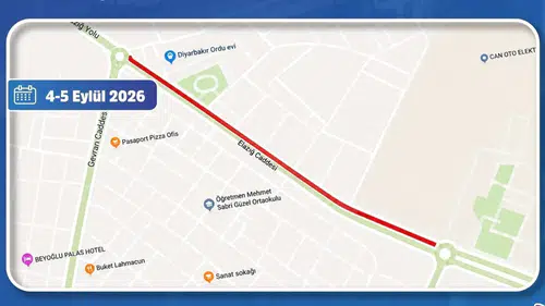Diyarbakır'da sürücülerin dikkatine: Bulvarın bir bölümü 2 gün trafiğe kapatılıyor