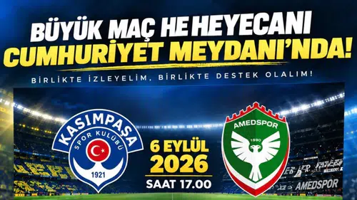 Diyarbakır'da Kasımpaşa Amedspor maçı için dev ekran kuruluyor: Taraftara çağrı yapıldı