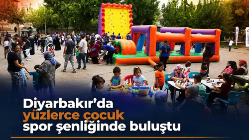 Diyarbakır'da yüzlerce çocuk spor ve eğlenceyle dolu bir gün geçirdi
