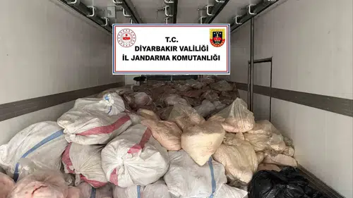 Diyarbakır Çınar'da halk sağlığını tehdit eden 8 ton kaçak sakatat ele geçirildi