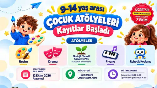 Diyarbakır'da çocuklara müjde: 5 branşta ücretsiz atölyeler başlıyor