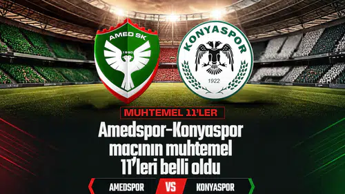 Amedspor Konyaspor maçının muhtemel 11'leri netleşti: Sürpriz seçimler var